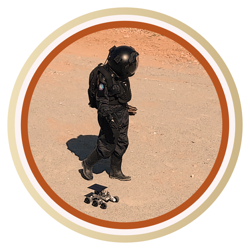 Student in an analog mission